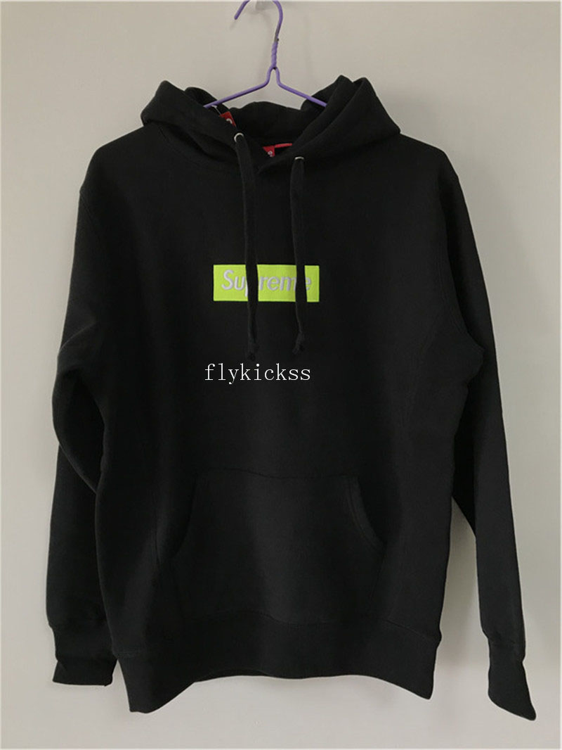 supreme green box logo hoodie